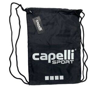 Capelli Sport Black/White Drawstring Sackpack Gym Bag 28m